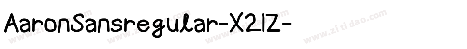 AaronSansregular-X21Z字体转换