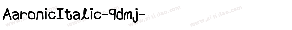 AaronicItalic-9dmj字体转换