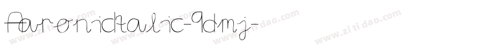 AaronicItalic-9dmj字体转换