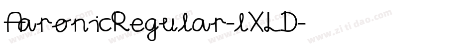AaronicRegular-lXLD字体转换