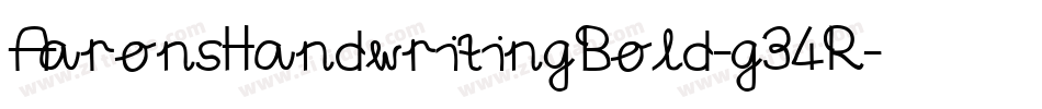 AaronsHandwritingBold-g34R字体转换
