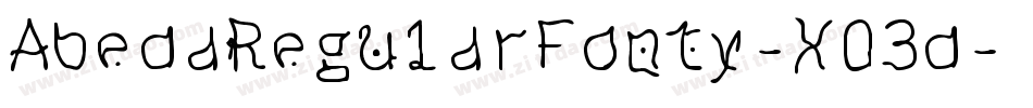 AbedaRegularFonty-X03d字体转换