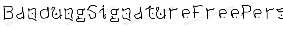 BandungSignatureFreePersonal-BW03d字体转换