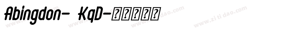 Abingdon-6KqD字体转换