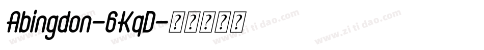 Abingdon-6KqD字体转换