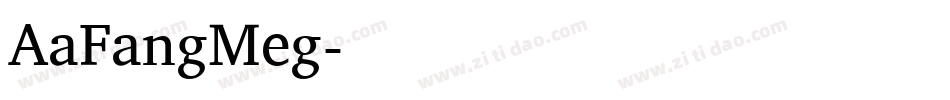 AaFangMeg字体转换