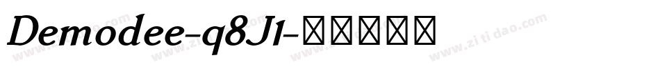 Demodee-q8J1字体转换
