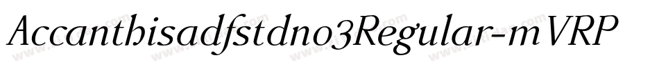 Accanthisadfstdno3Regular-mVRP字体转换