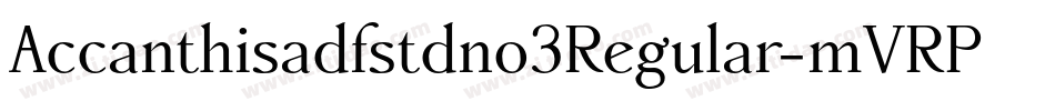 Accanthisadfstdno3Regular-mVRP字体转换