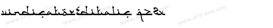Vindicator3DItalic-qz8x字体转换