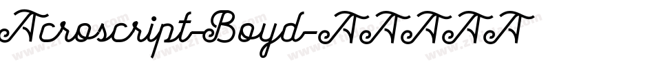 Acroscript-Boyd字体转换