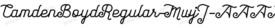 CamdenBoydRegular-MwjJ字体转换