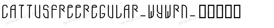 CattusfreeRegular-WyWRn字体转换