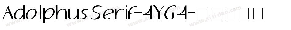 AdolphusSerif-4YG4字体转换