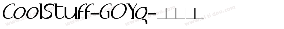 CoolStuff-G0Yg字体转换