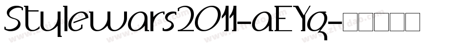 Stylewars2011-aEYg字体转换