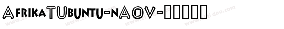 AfrikaTUbuntu-nAOV字体转换