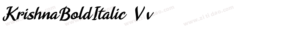 KrishnaBoldItalic-2V7v字体转换