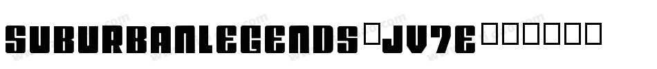 SuburbanLegends-JV7E字体转换
