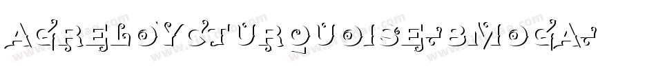 Agreloycturquoise-8MOGA字体转换