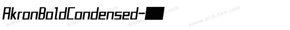 AkronBoldCondensed字体转换
