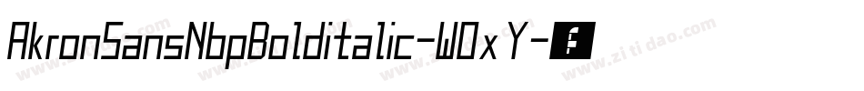 AkronSansNbpBolditalic-WOxY字体转换