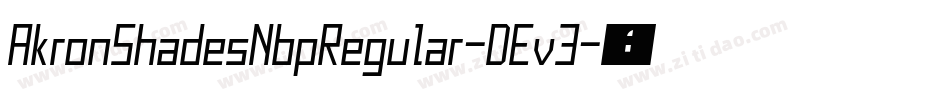 AkronShadesNbpRegular-DEv3字体转换