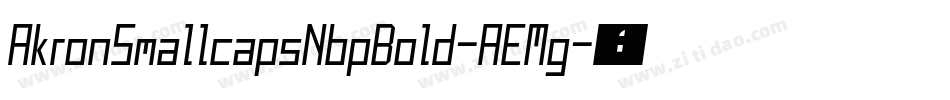 AkronSmallcapsNbpBold-AEMg字体转换