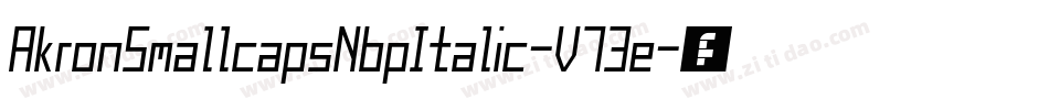 AkronSmallcapsNbpItalic-V73e字体转换