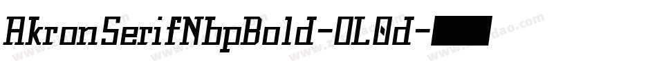 AkronSerifNbpBold-OL0d字体转换