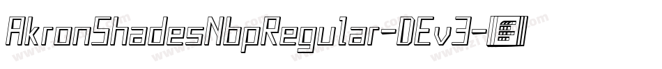 AkronShadesNbpRegular-DEv3字体转换