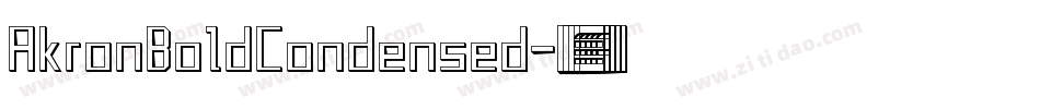AkronBoldCondensed字体转换