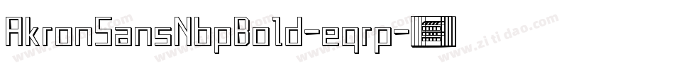 AkronSansNbpBold-eqrp字体转换