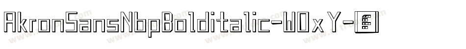 AkronSansNbpBolditalic-WOxY字体转换