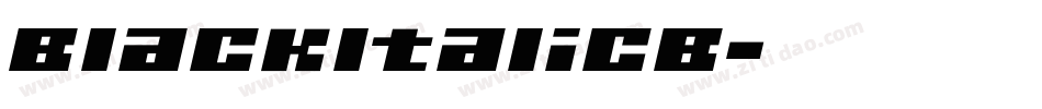 BlackItalicB字体转换