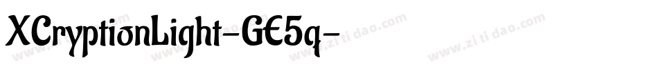XCryptionLight-GE5q字体转换