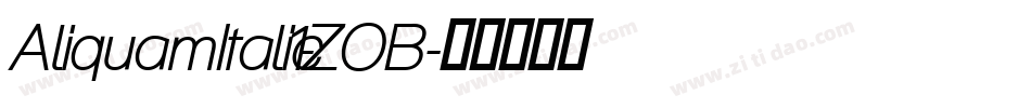 AliquamItalic-1ZOB字体转换