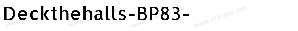 Deckthehalls-BP83字体转换