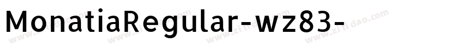 MonatiaRegular-wz83字体转换