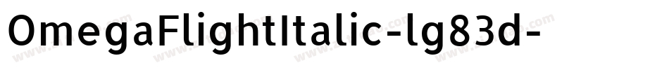 OmegaFlightItalic-lg83d字体转换