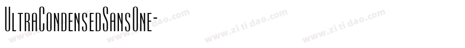 UltraCondensedSansOne字体转换