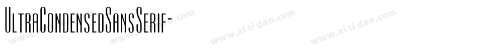 UltraCondensedSansSerif字体转换