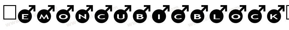 DemoncubicblockNkpBlack-6R2D字体转换