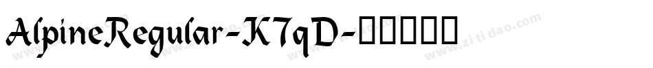 AlpineRegular-K7qD字体转换