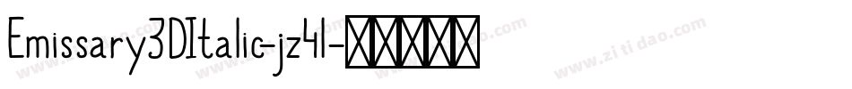 Emissary3DItalic-jz4l字体转换