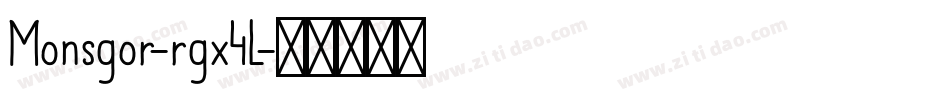 Monsgor-rgx4L字体转换 Monsgor-rgx4L字体转换