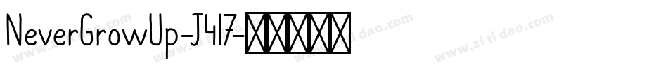 NeverGrowUp-J4l7字体转换