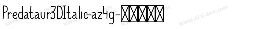 Predataur3DItalic-az4g字体转换
