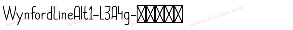 WynfordLineAlt1-L3A4g字体转换