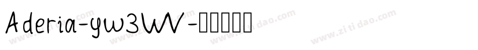 Aderia-yw3WV字体转换